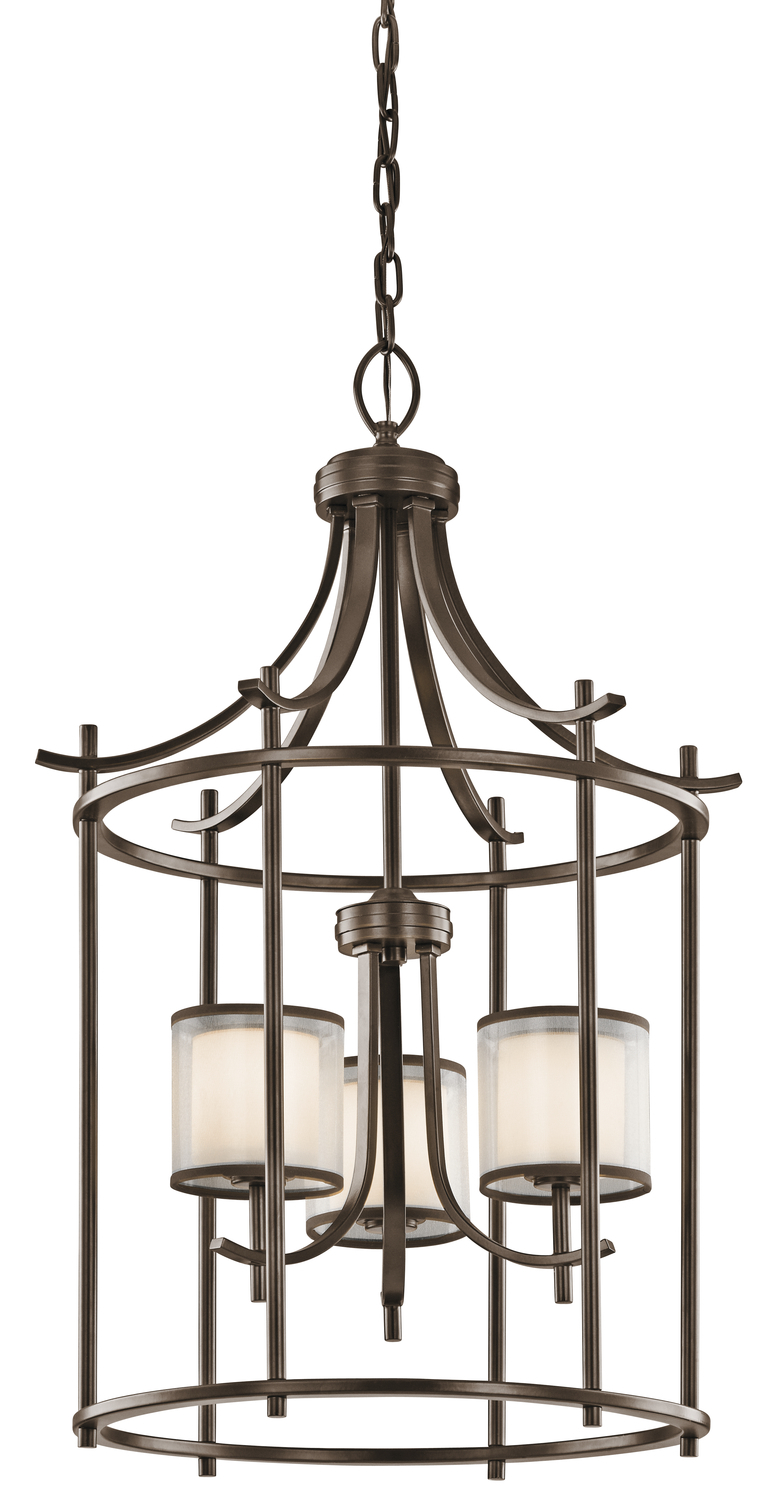 Tallie™ 20" 3 Light Foyer Pendant Mission Bronze