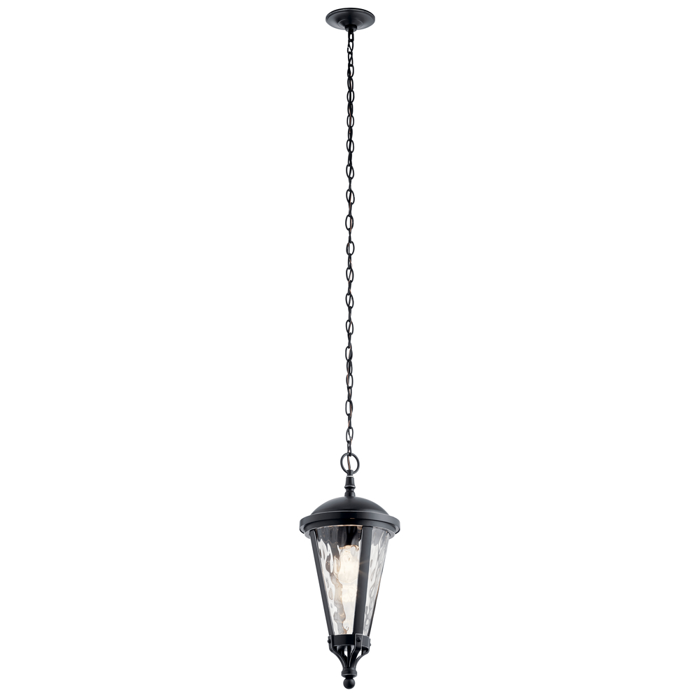 Cresleigh 21.25" 1 Light Pendant Black with Silver Highlights