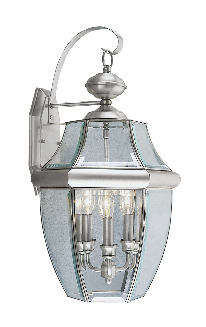 3 Light BN Outdoor Wall Lantern