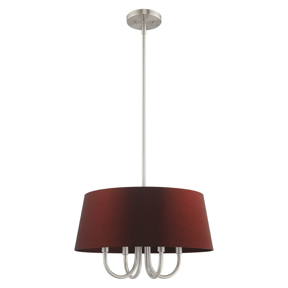 4 Lt Brushed Nickel Pendant Chandelier