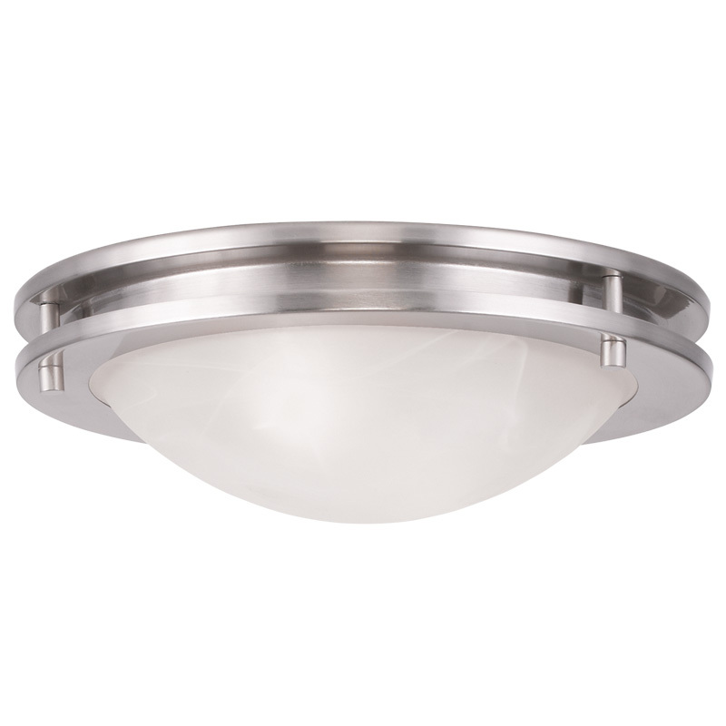 2 Light Brushed Nickel Ceiling Mount