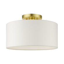 Livex Lighting 41097-12 - 1 Lt Satin Brass Semi Flush