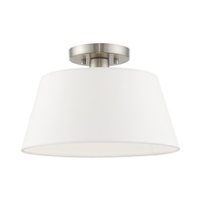 Livex Lighting 41312-91 - 1 Lt Brushed Nickel Ceiling Mount