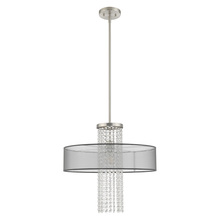 Livex Lighting 43204-91 - 1 Lt Brushed Nickel Pendant Chandelier