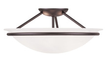 Livex Lighting 4824-07 - 3 Light Bronze Ceiling Mount