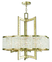 Livex Lighting 50576-28 - 6 Light Winter Gold Chandelier