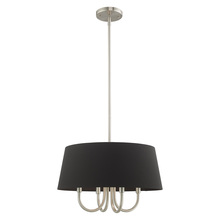 Livex Lighting 51354-91 - 4 Lt Brushed Nickel Pendant Chandelier