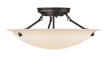 Livex Lighting 5626-07 - 3 Light Bronze Ceiling Mount