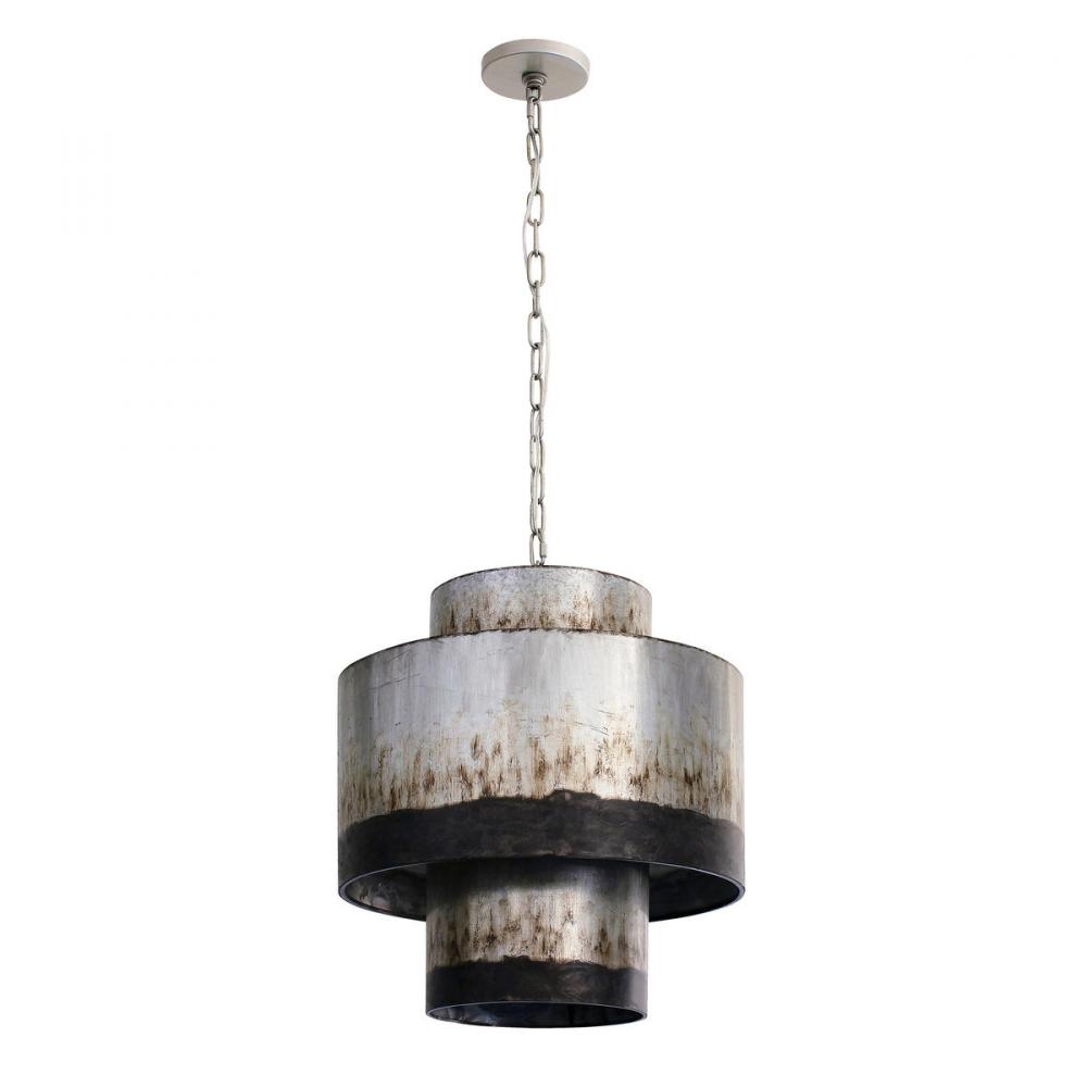 Cannery 4-Lt Tall Pendant - Ombre Galvanized