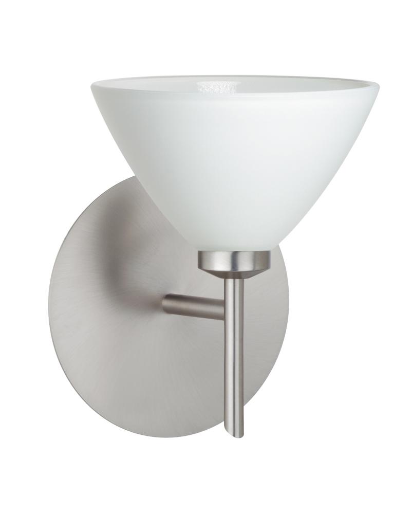 Besa Wall Domi Satin Nickel White 1x5W LED