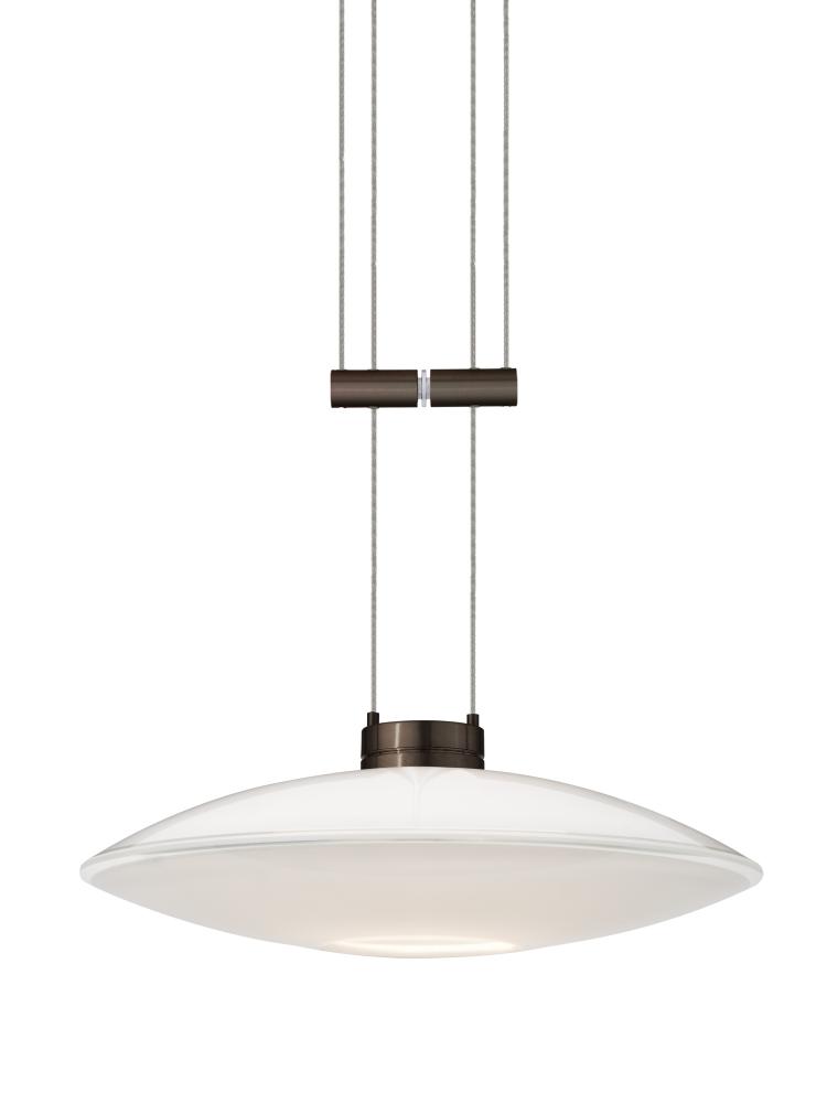 Besa Pendant Spazio Bronze Opal Glossy 1x50W Halogen