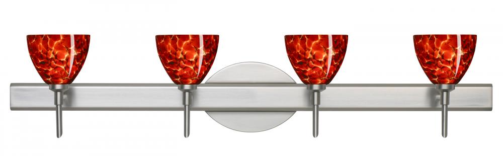 Besa Divi Wall 4SW Garnet Satin Nickel 4x5W LED