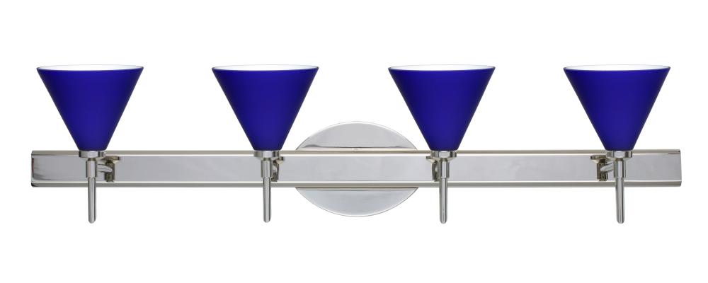 Besa Wall Kani Chrome Cobalt Blue Matte 4x5W LED