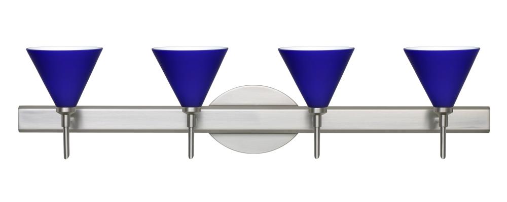 Besa Wall Kani Satin Nickel Cobalt Blue Matte 4x5W LED