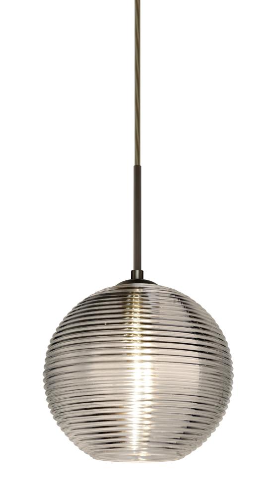 Besa Kristall 8 Pendant For Multiport Canopy Bronze Smoke 1x9W LED