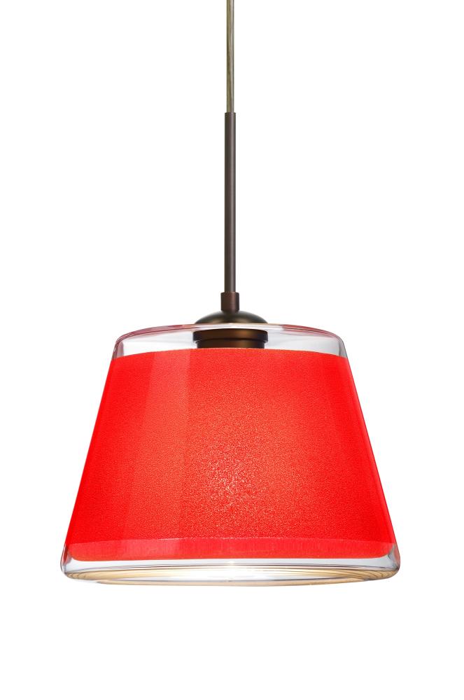 Besa Pendant For Multiport Canopy Pica 9 Bronze Red Sand 1x75W Medium Base
