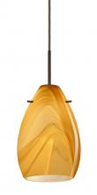 Besa Lighting 1BT-1713HN-LED-BR - Besa Pendant Pera 6 Bronze Honey 1x5W LED