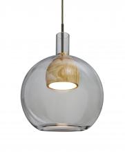 Besa Lighting 1JT-BENJISMNA-LED-BR - Besa, Benji Cord Pendant, Smoke/Natural, Bronze Finish, 1x9W LED