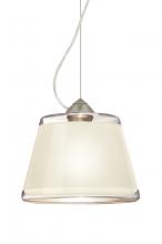 Besa Lighting 1KX-PIC9WH-LED-SN - Besa Pica 9 Pendant 1Kx White Sand Satin Nickel 1x9W LED