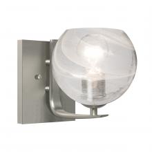 Besa Lighting 1WC-JILLYCL-SN - Besa, Jilly Vanity, Vapor Clear, Satin Nickel Finish, 1x60W Incandescent