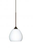 Besa Lighting 1XC-560507-BR - Besa Pendant Tay Tay Bronze Opal Matte 1x50W Halogen