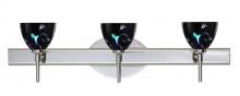 Besa Lighting 3SW-1858VB-LED-CR - Besa Divi Wall 3SW Black Dicro Vine Chrome 3x5W LED