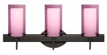 Besa Lighting 3SW-A44007-BR - Besa Pahu 4 Wall 3SW Transparent Amethyst/Opal Bronze 3x40W G9