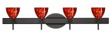 Besa Lighting 4SW-185841-LED-BR - Besa Divi Wall 4SW Garnet Bronze 4x5W LED