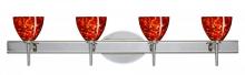 Besa Lighting 4SW-185841-LED-CR - Besa Divi Wall 4SW Garnet Chrome 4x5W LED