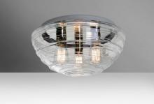 Besa Lighting 906361C-EDI - Besa Ceiling Wave 15 Clear 3x40W Edison