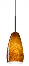 Besa Lighting B-150918-MED-BR - Besa Chrissy Pendant For Multiport Canopy Bronze Amber Cloud 1x50W B10 Medium Base