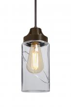 Besa Lighting J-BLINKCL-EDIL-BR - Besa, Blink Cord Pendant For Multiport Canopy, Clear, Bronze Finish, 1x4W LED Filamen