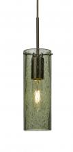 Besa Lighting J-JUNI10MS-BR - Besa, Juni 10 Pendant For Multiport Canopy, Moss Bubble, Bronze, 1x60W Medium Base