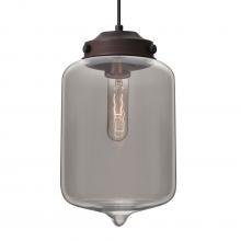 Besa Lighting J-OLINSM-BR - Besa Olin Pendant For Multiport Canopy Bronze Smoke 1x60W Medium Base T10