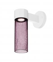  JUNI10PL-WALL-LED-WH - Besa, Juni 10 Outdoor Sconce, Plum Bubble, White Finish, 1x4W LED