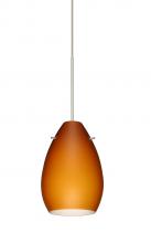 Besa Lighting X-171380-LED-SN - Besa Pendant For Mulitport Canopy Pera 6 Satin Nickel Amber Matte 1x5W LED