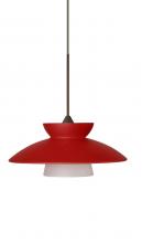 Besa Lighting X-271831-BR - Besa Pendant For Multiport Canopy Trilo 7 Bronze Red Matte 1x50W Halogen