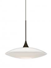 Besa Lighting X-629406-BR - Besa Pendant For Multiport Canopy Spazio Bronze Opal Glossy 1x50W Halogen