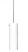 Besa Lighting X-493007-LED-SN - Besa Copa Pendant for Multiport Canopy, Opal Matte, Satin Nickel, 1x5W LED