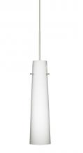 Besa Lighting 1XT-567407-LED-SN - Besa Camino Pendant Satin Nickel Opal Matte 1x50W Halogen