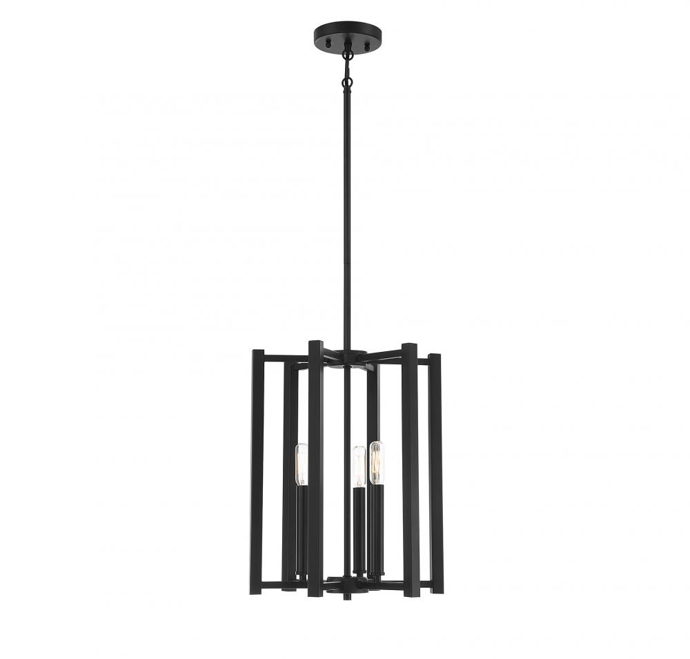 Benson 3-Light Pendant in Matte Black