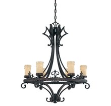 Savoy House 1-340-6-62 - Six Light Como Black W/ Gold Finish Candle Chandelier