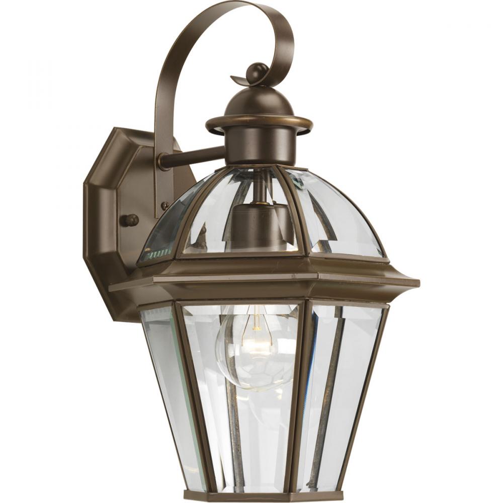 One Light Antique Bronze Wall Lantern