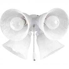 Progress P2610-30 - AirPro Collection Four-Light Ceiling Fan Light