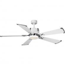 Progress P250021-028-30 - Glenfalls Collection 5-Blade Reversible White 56-Inch AC Motor LED Transitional Ceiling Fan