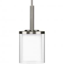 Progress P500192-009 - Mast Collection One-Light Brushed Nickel Clear Glass Coastal Mini-Pendant Light