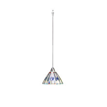 WAC US QP518-DIC/BN - Eden 1 Light Quick Connect Pendant with Layered Dichroic Glass in Brushed Nickel