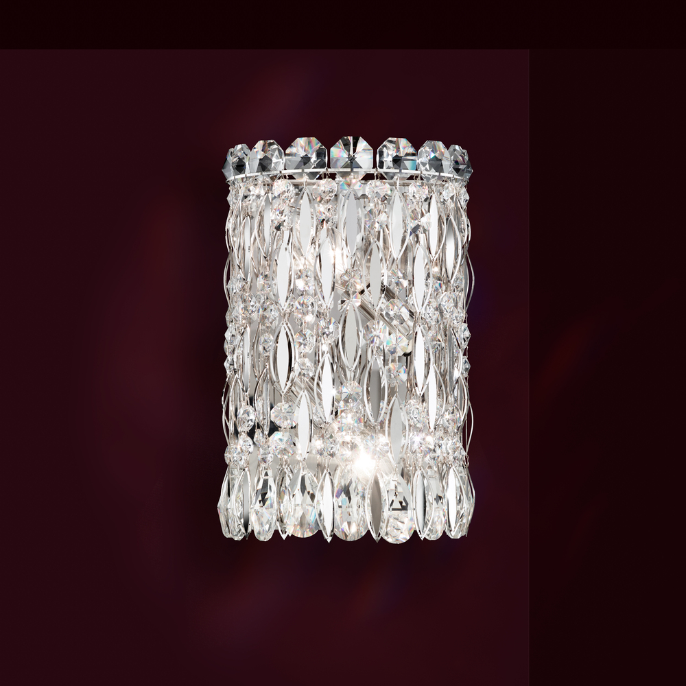 Sarella 2 Light 120V Bath Vanity & Wall Light in Heirloom Gold with Clear Crystals from Swarovski