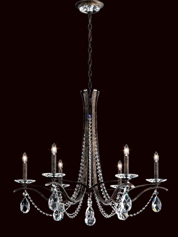 Vesca 6 Light 120V Chandelier in French Gold with Clear Heritage Handcut Crystal
