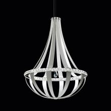 Schonbek 1870 SCE130DN-LB1S - Crystal Empire LED 45in 120V Pendant in Grizzly Black Leather with Clear Crystals from Swarovski